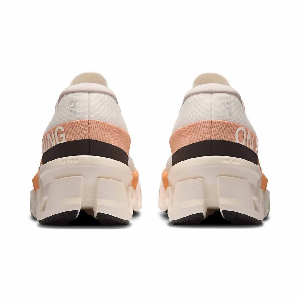 NEW ON CLOUD women's cloudmonster 2 shoes in ivory/tangerine - Picture 4 of 6